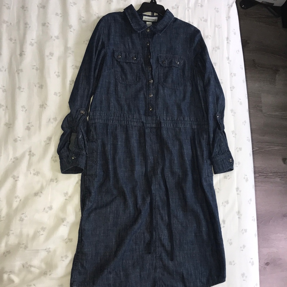 Christopher & Banks Women Jean Dress (Size: 4)